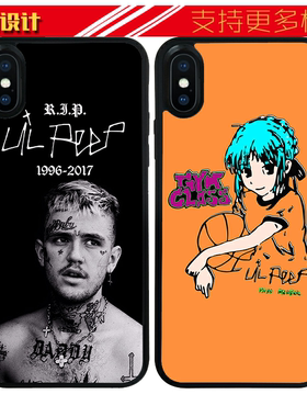 适用于说唱歌手lilpeep利尔皮普苹果XSMAX手机壳嘻哈7/12硅胶8任意