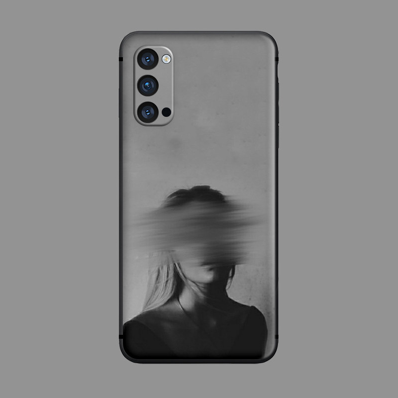 适用于findx3模糊oppo手机壳reno/5pro/7se冷淡风r17/r15硅胶ace2