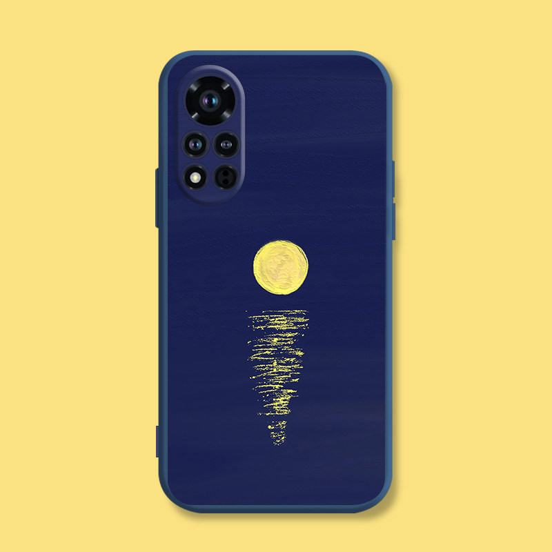 适用于液态硅胶手机壳华为nova9/8se/7pro//5/4月光简约创意冷淡风