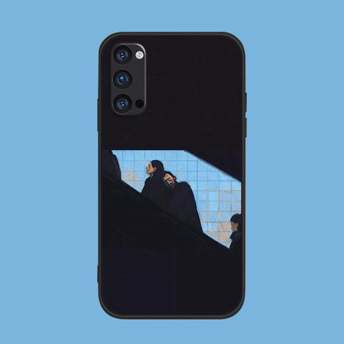 适用于oppo硅胶软手机壳findx3pro/r17/reno/5/7/ace2电梯情侣创意