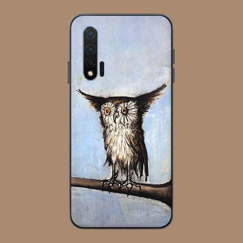 适用于贝尔纳布菲手机壳华为nova9pro/7/8se/5i/美术生猫头鹰艺术4
