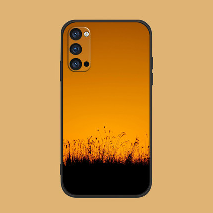 适用于硅胶oppo手机壳Reno/5/7se黄昏R17/R15狗尾草Findx3pro/ace2