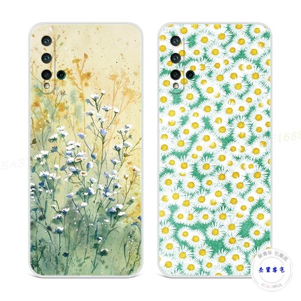 插画小雏菊花适用于于华为nova5pro手机壳6se/3i/4e/2s简约z小清新