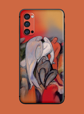 适用于抽象人物手机壳oppo艺术r17/renopro/5/7创意findx3硅胶ace2