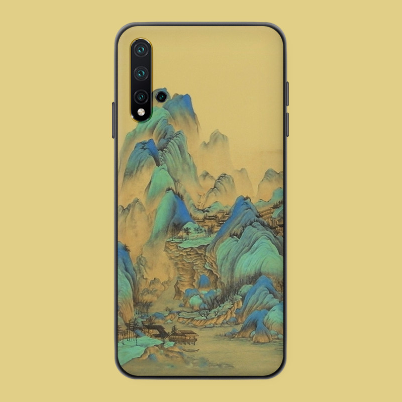 适用于千里江山图手机壳华为nova9/8se/7pro中国风复古艺术5/4美术