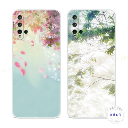 适用于夏日阳光绿叶华为nova5pro手机壳6se3i4e2s小清新z花卉女款软