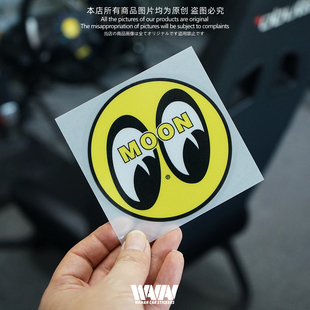 湾岸车贴适用于mooneyes大眼睛反光贴纸防水防晒车身车窗装饰贴画