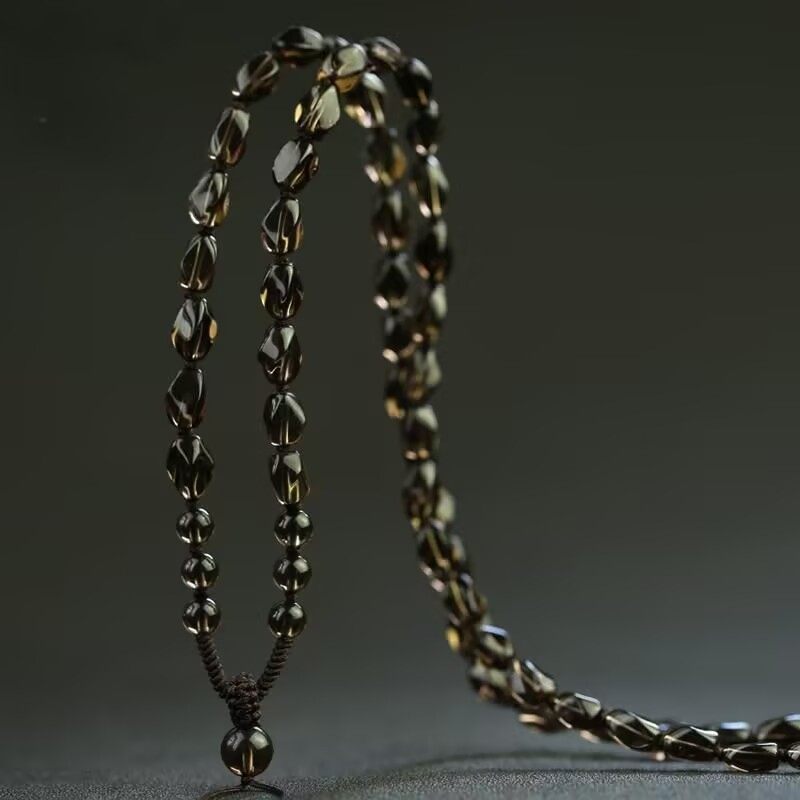 菱形切面茶水晶手工编织大气吊坠挂件绳翡翠平安扣挂绳玉石项链绳