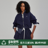 双拉链外套女款 MWO SS25城市系列通勤休闲藏青色短款 航海系穿搭