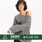 AW25 城市通勤系列 条纹垂坠感宽松休闲亚麻打底针织衫 MWO 女款