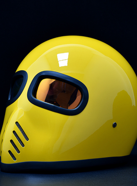 汤普森 外星人造型头盔 玻璃钢材质头盔 双窗 MOTOE非摩托车头盔