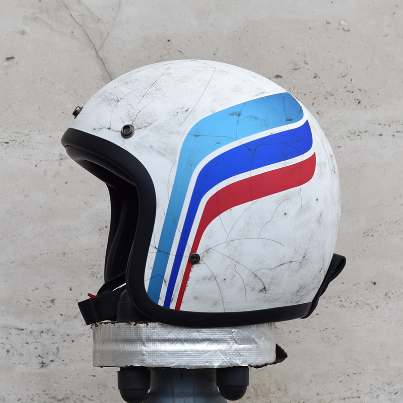 汤普森 thompson 手工旧化头盔 复古头盔  四季通用 玻璃钢头盔