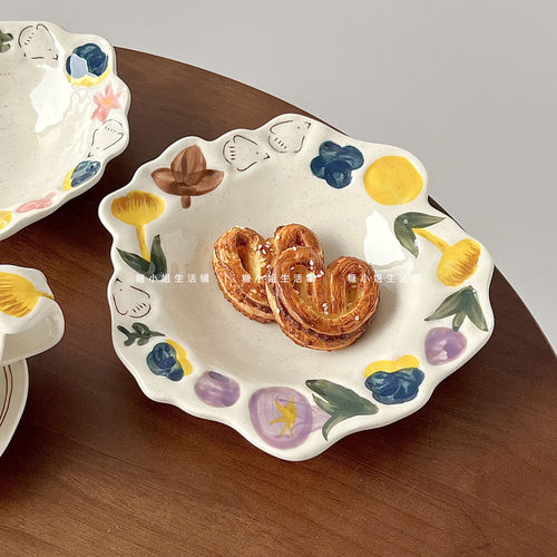 高颜值手作粗陶碗盘餐具