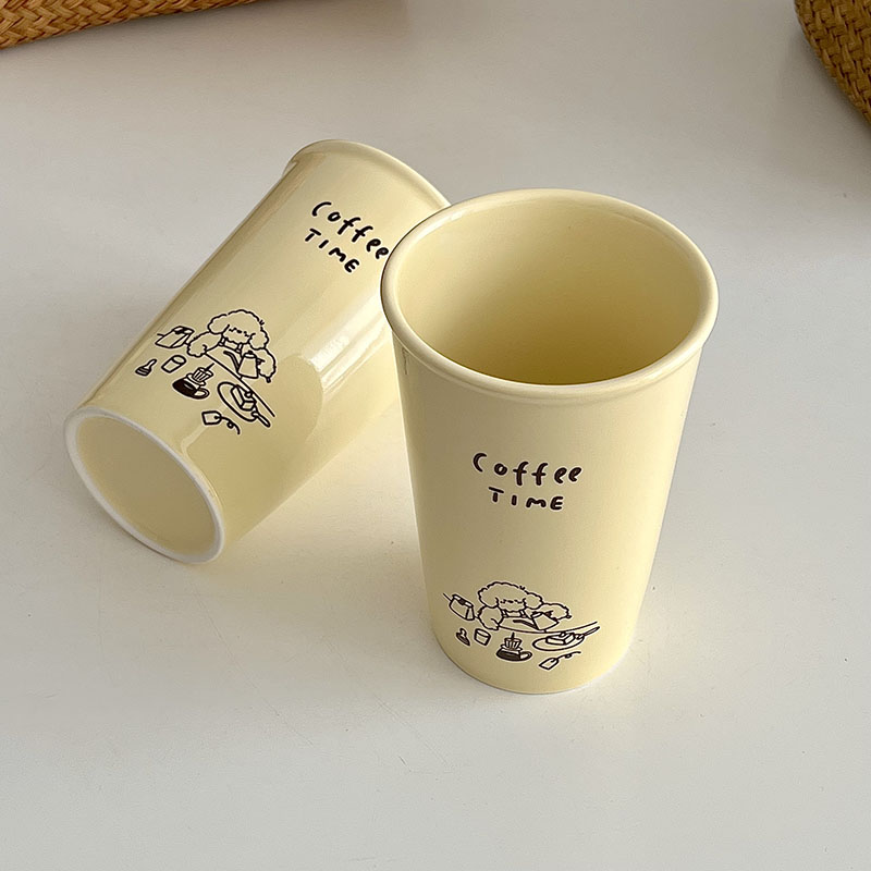 韩国ins陶瓷插画马克杯