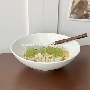 糖小姐 纯白简约陶瓷碗家用6.5英寸饭碗水果沙拉甜品碗甜水碗微瑕