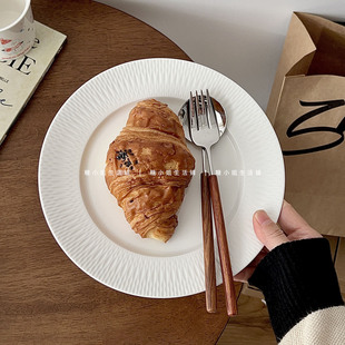 糖小姐 法式餐盘家用陶瓷盘子白色西餐平盘牛排盘餐厅餐具高级感