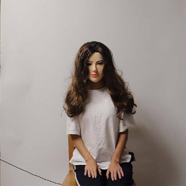 仿真头套面具美女人脸乳胶全脸