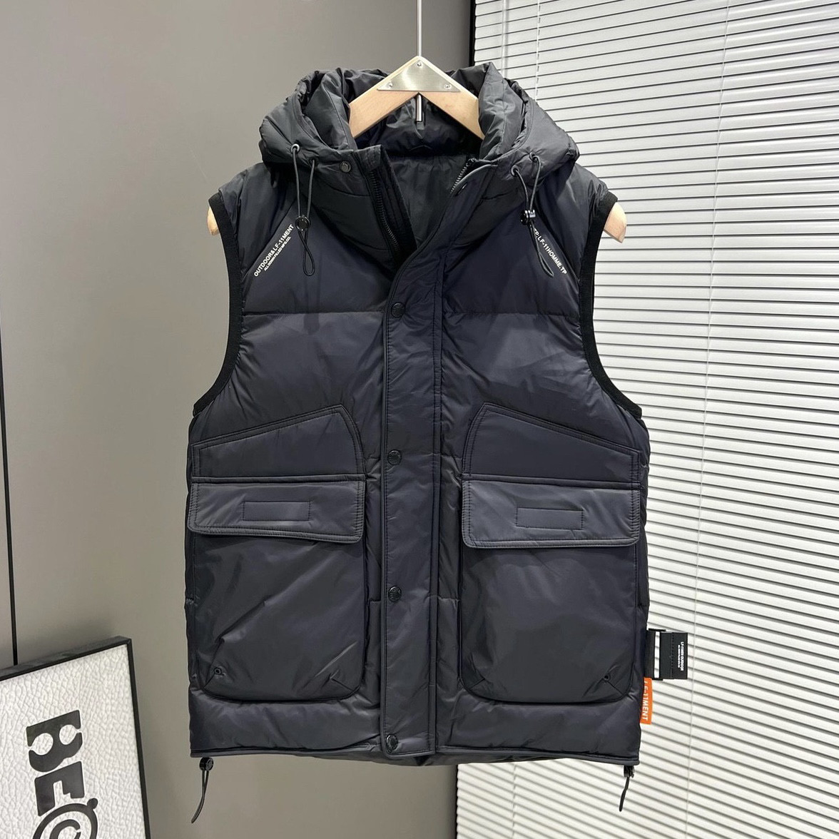 MENS WINTER DOWN JACKET VEST SLIM FIT WARM WHITE DUCK DOWN VEST JACKET KOREAN VERSION OF THE PUFFY DOWN SHOULDER TOP