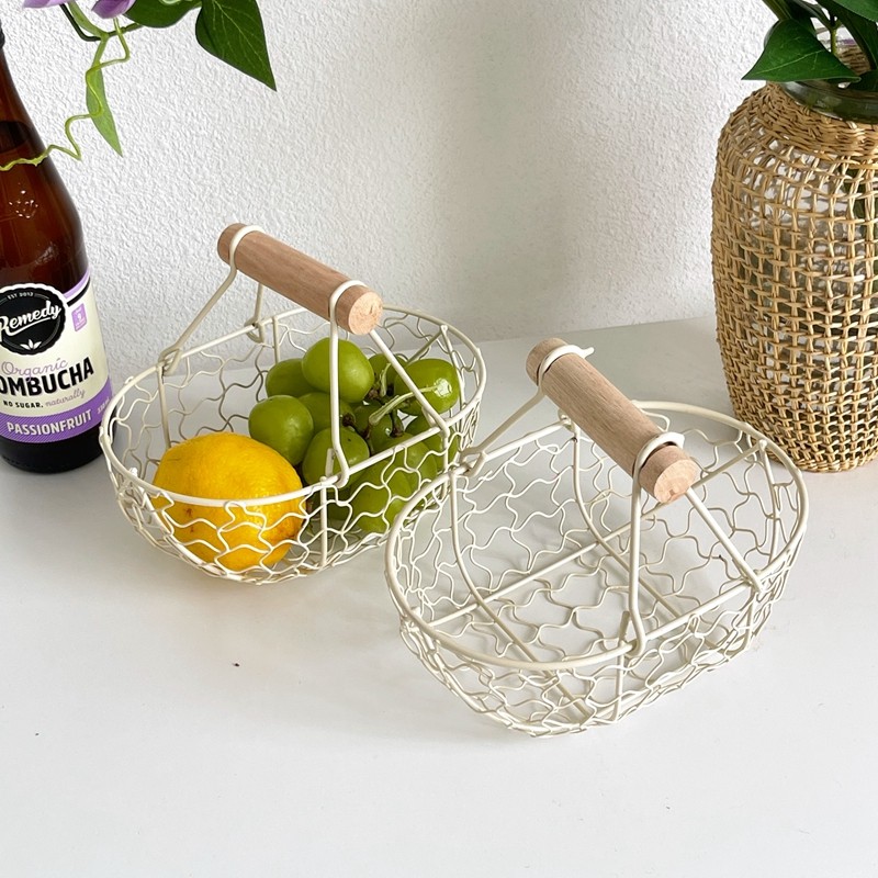 复古手提小铁篮  北欧风客餐厅桌面收纳篮零食果篮面包盘杂物篮,收纳整理,桌面收纳盒,淘宝优惠券,粉丝福利购,淘宝优惠卷