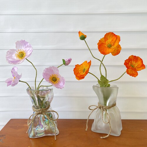 轻奢玻璃花瓶客厅不规则插花花瓶