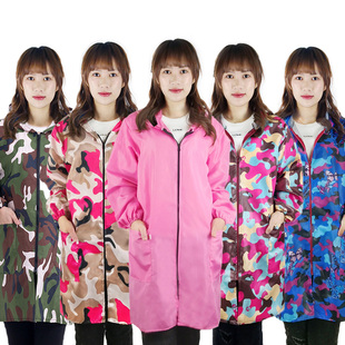 夏天透气围裙厨房家用防水男士 女时尚 外套工作服 大人罩衣长袖 薄款