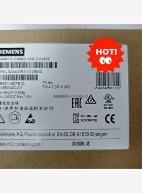 询价西门子SINAMICS控制单元CU240E，型号6SL324