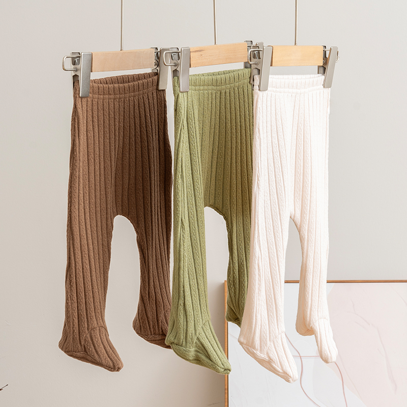 儿童春秋棉柔弹力连脚打底裤袜