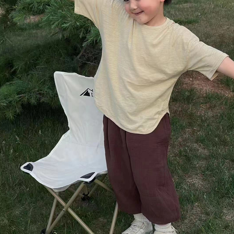 拉波米儿童纯棉T恤裤子套装春秋韩系穿搭宝宝时髦洋气休闲两件套