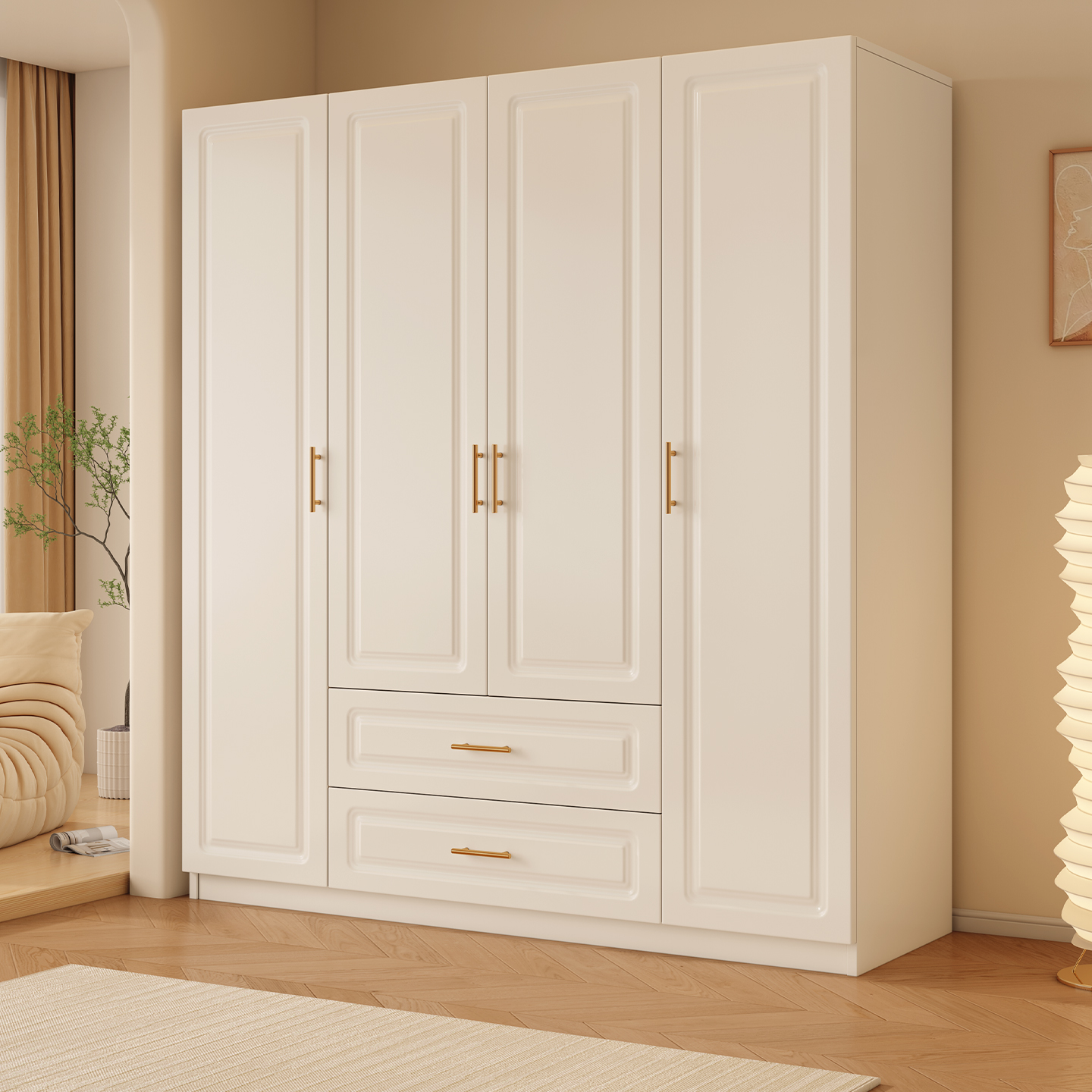 实木衣柜卧室家用欧式衣橱