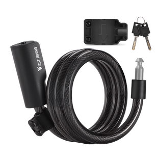 西骑者自行车钢缆锁山地公路车防盗锁加粗单车便携钥匙锁骑行装备