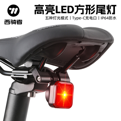 西骑者自行车夜骑警示尾灯