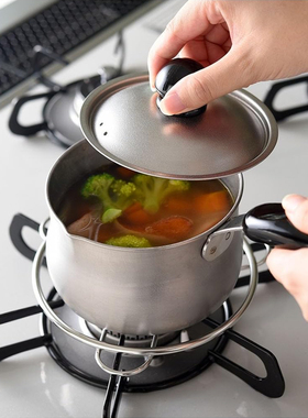 Arnest日本进口新银河不锈钢奶锅不粘锅食品级加厚燃气适用辅食锅