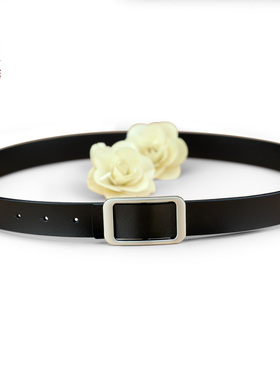 真皮女皮带简约百搭黑色牛皮裤带配西装裤时装裤牛仔裤阔腿裤腰带