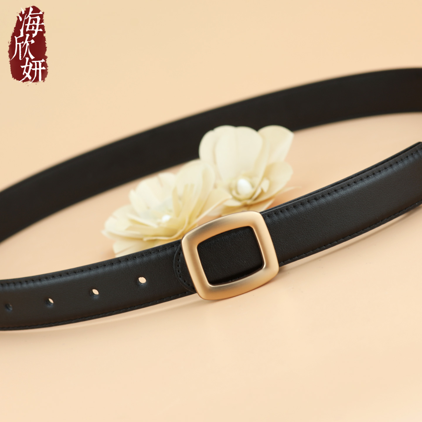【设计师推荐】女士真皮宽边腰带