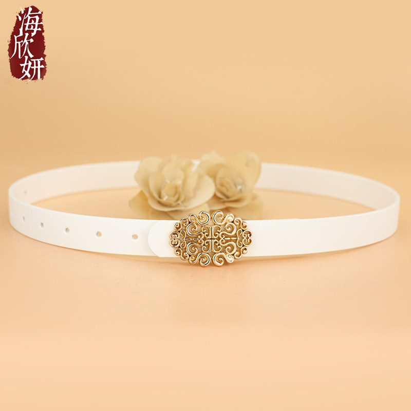 皮带女2026新款真皮牛皮白色时尚百搭腰带夏季装饰配裙子束腰裤带