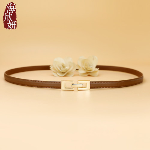 种草好物~真皮牛皮女细腰带时尚