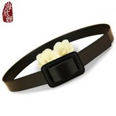 腰封女真皮时尚 百搭装 饰腰带黑色宽头层牛皮配连衣裙风衣大衣皮带