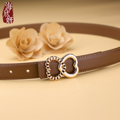 腰带女设计感真皮牛皮细宽皮带时尚 带潮 饰配连衣裙子牛仔裤 韩版 装