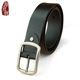 皮带男士 带 真皮头层牛皮针扣皮带休闲百搭商务腰带男纯牛皮黑色裤
