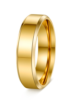 吾岸周边 樊霄同款金色素圈简约中性男女同款戒指指环 不掉色