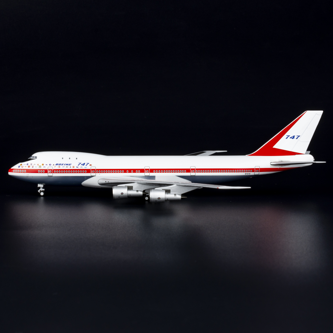 400比例合金飞机波音747-100NG