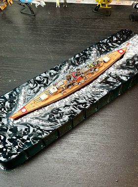 舰船模型合金船战巡舰军舰沙恩霍斯特号精装水景版主副防空炮可动