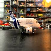 卡通飞机Q版 合金客机飞机蛋机欧洲空客航空A320NEO模型摆件