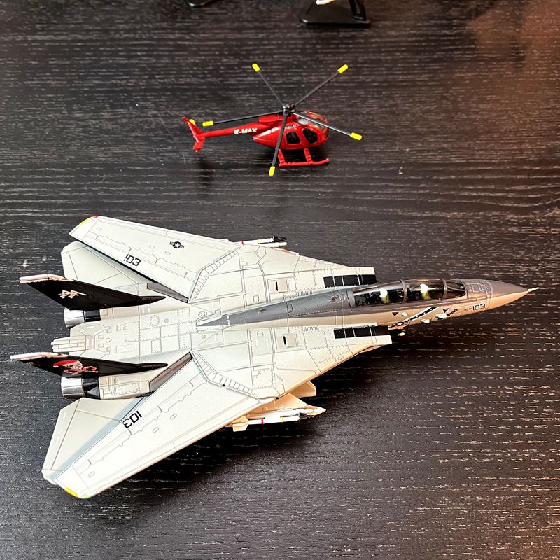 1：100合金飞机F-14雄猫战机成品金属模型VF103中队圣诞猫涂装