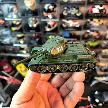 1：72合金坦克模型中国人民英雄坦克T34 215号战车抗美援朝摆件