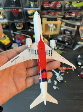 1：400比例合金飞机国航波音777-300ER客机中法天线成品金属模型