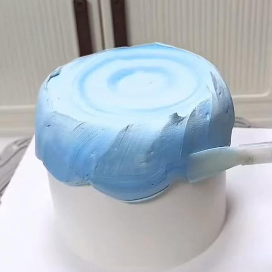 小红书同款奶油霜平头笔刷手绘毛笔软头储水画笔甜品烘焙工具配件