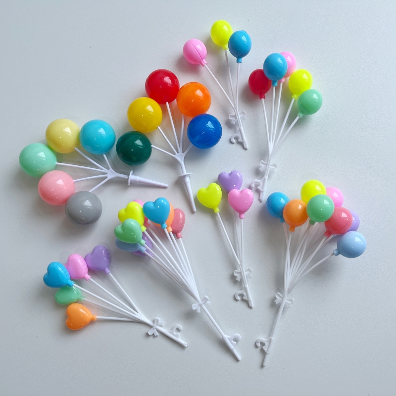 马卡龙彩色气球串蛋糕装饰插件