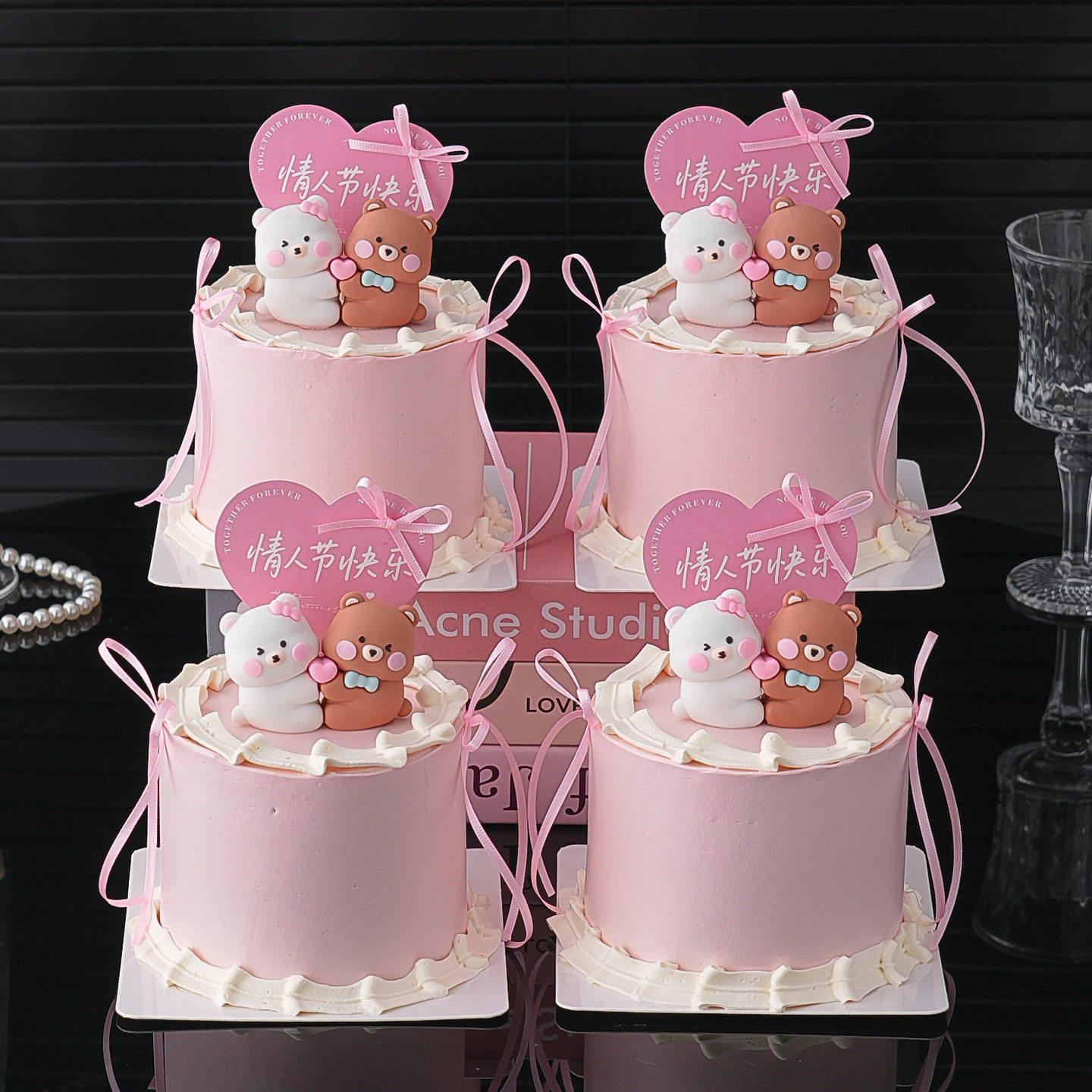 2.14情人节快乐爱心卡片蛋糕装饰插牌卡通可爱连体熊情侣节日配件,节庆用品/礼品,节日装扮用品,淘宝优惠券,粉丝福利购,淘宝优惠卷