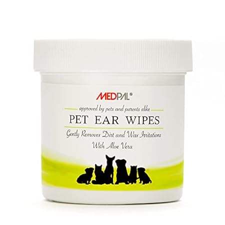 MedPal Professional Pet Ear Cleaner Wipes for Dogs and Ca